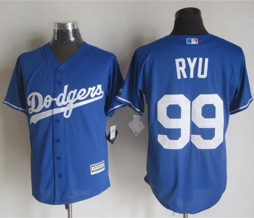 Dodgers #99 Hyun-Jin Ryu Blue New Cool Base Stitched MLB Jersey